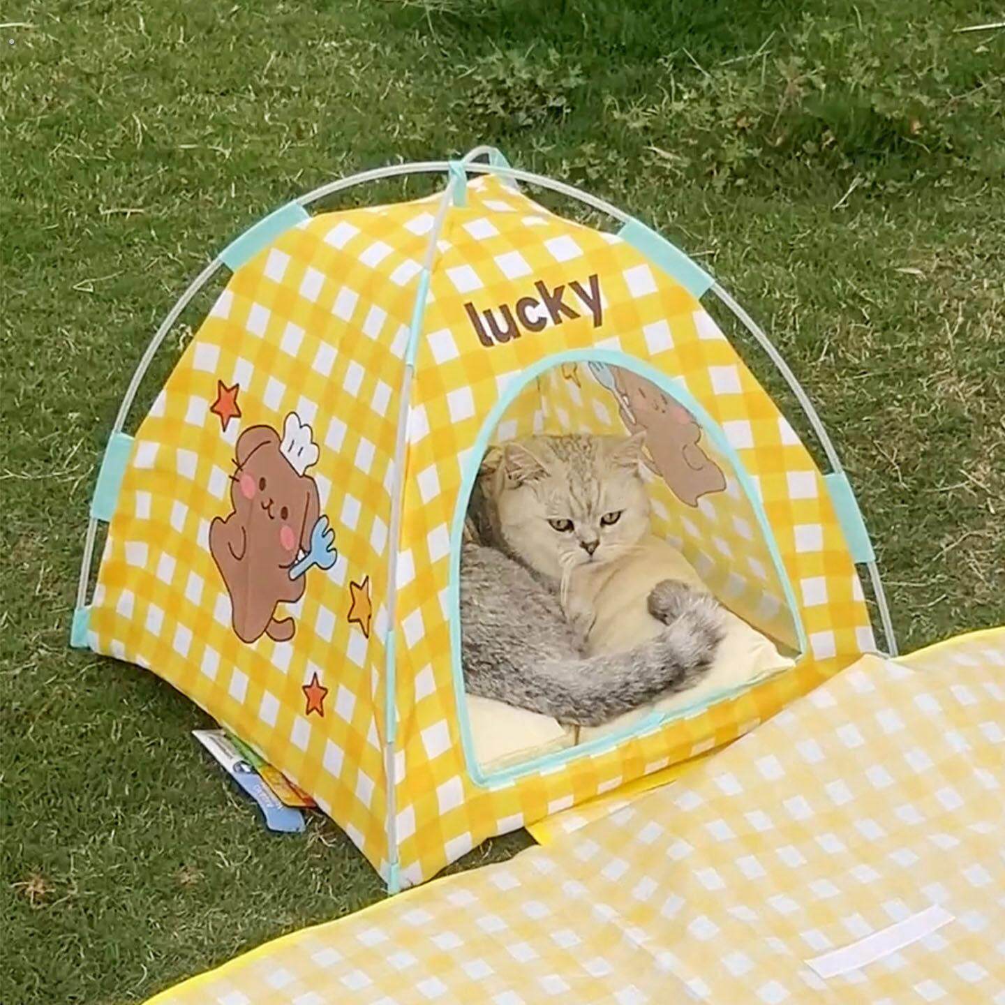 猫咪帐篷户外露营可折叠夏季猫窝公园野餐清凉透气四季通用宠物窝