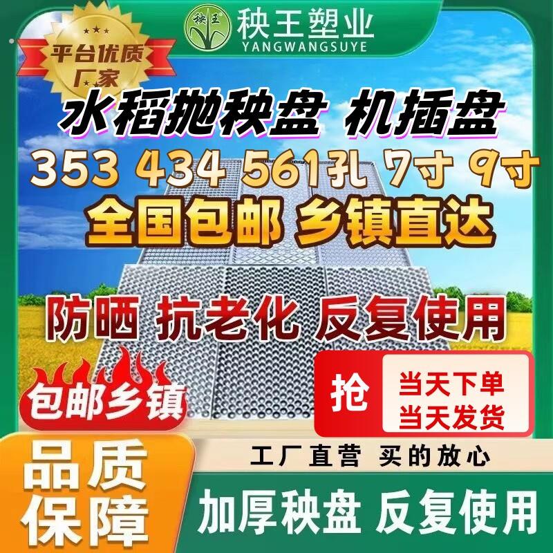 秧王整箱加厚抛秧盘353孔434孔561钵体盘手抛盘机插盘水稻育秧盘