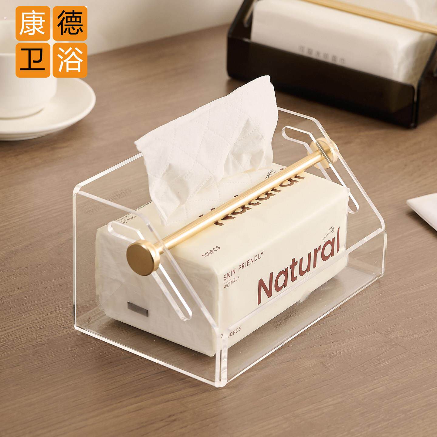 客厅桌面抽纸盒亚克力透明简约家用纸巾盒台式茶几餐巾纸收纳盒