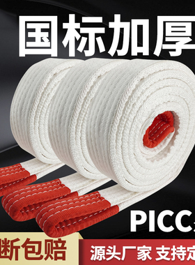 工业吊车环形起重吊带国标吊装带双扣行车吊索具家用吊树扁平吊树