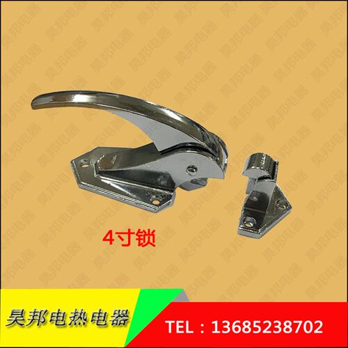 锌合金烘箱门锁铰链可调节碰锁搭扣冰柜拉手合页烤箱配件热销4寸