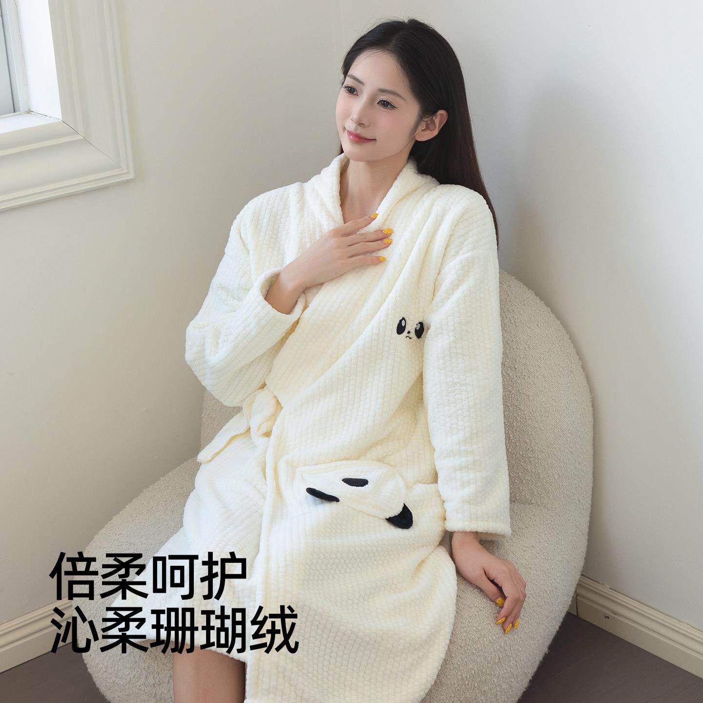 浴女026新款可穿式浴巾比袍棉高颜值亲吸水速干洗完2澡穿纯的浴裙