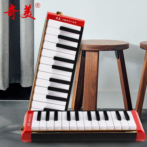 奇美24键低音口风琴学生用吹管乐器教学团体合奏演出乐队专业演奏