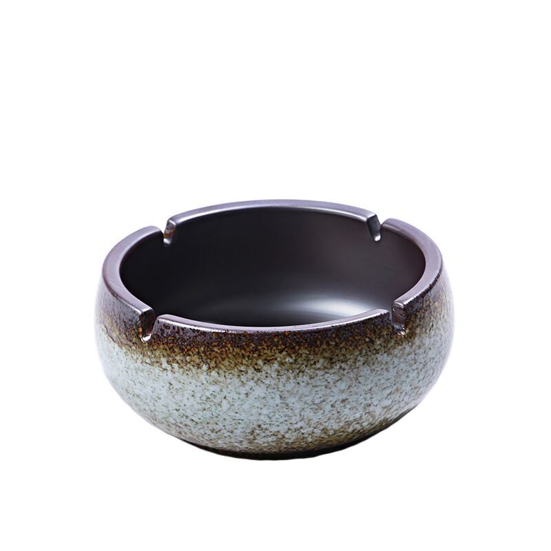 烟灰缸创意大号个性复古酒吧客厅展厅办公陶瓷家用茶渣缸茶道零配