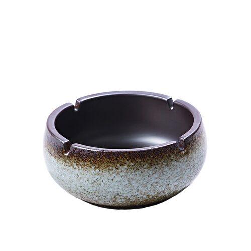 烟灰缸创意大号个性复古酒吧客厅展厅办公陶瓷家用茶渣缸茶道零配