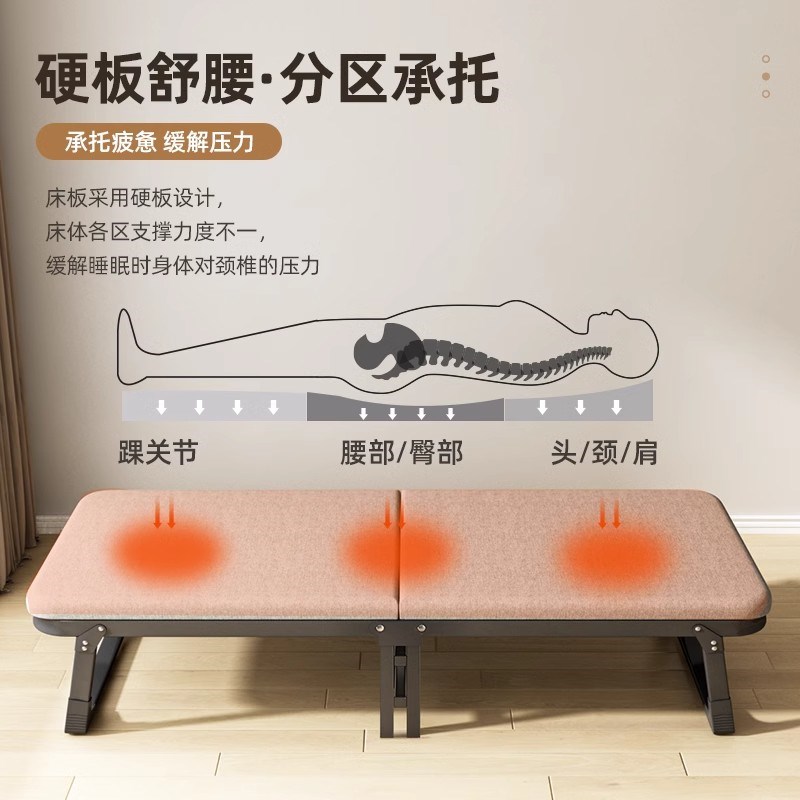 午睡折叠床单人床办公室医院陪护床午休硬板床单人家用便携简易床