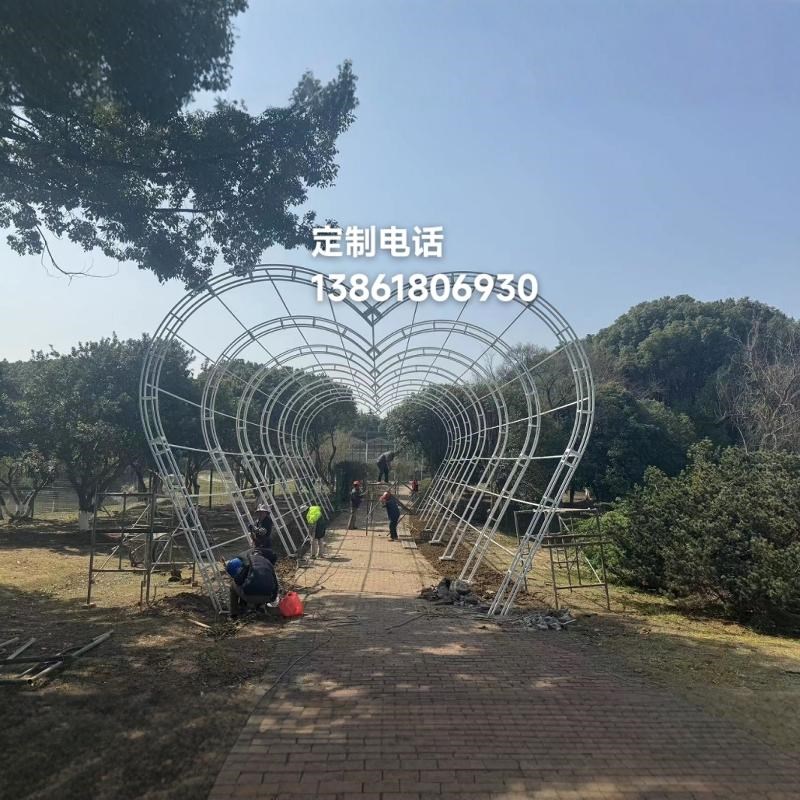 新款心形拱门桁架圆形桁架弧形拱门架子婚庆活动背景爬藤走廊架子