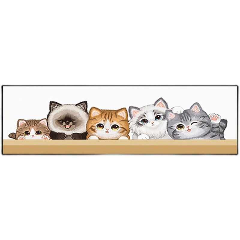 儿童房卧室床头装饰画卡通动物猫咪挂画男孩女孩房间画客厅壁画