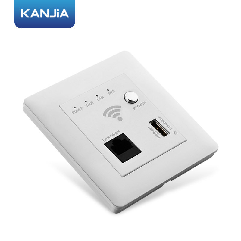 墙壁路由器wifi6面板86型无线中继信号放大POE网线供电酒店AP面板