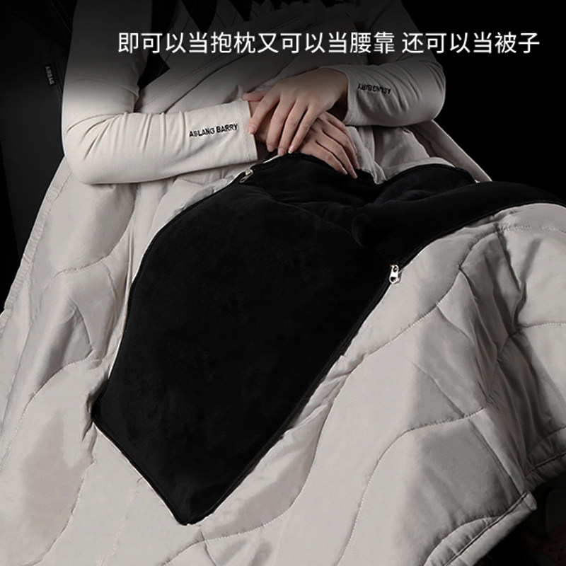 奔驰专用汽车抱枕被子GLC/GLE/E级车载腰靠两用二合一四季空调被