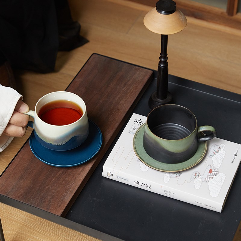 象上男士陶瓷水杯茶杯子手冲咖啡杯套装小众精致设计感高颜值家用