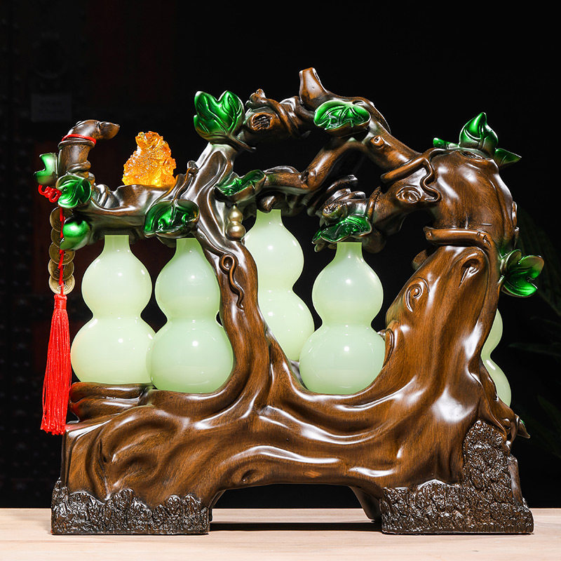 五福临门葫芦摆件招财客厅玄关电视柜酒柜装饰品入伙乔迁新居礼物