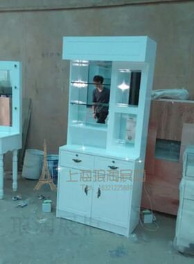 指甲油货柜美甲店展柜指甲油展示货架化妆品柜木质烤漆展柜陈列架