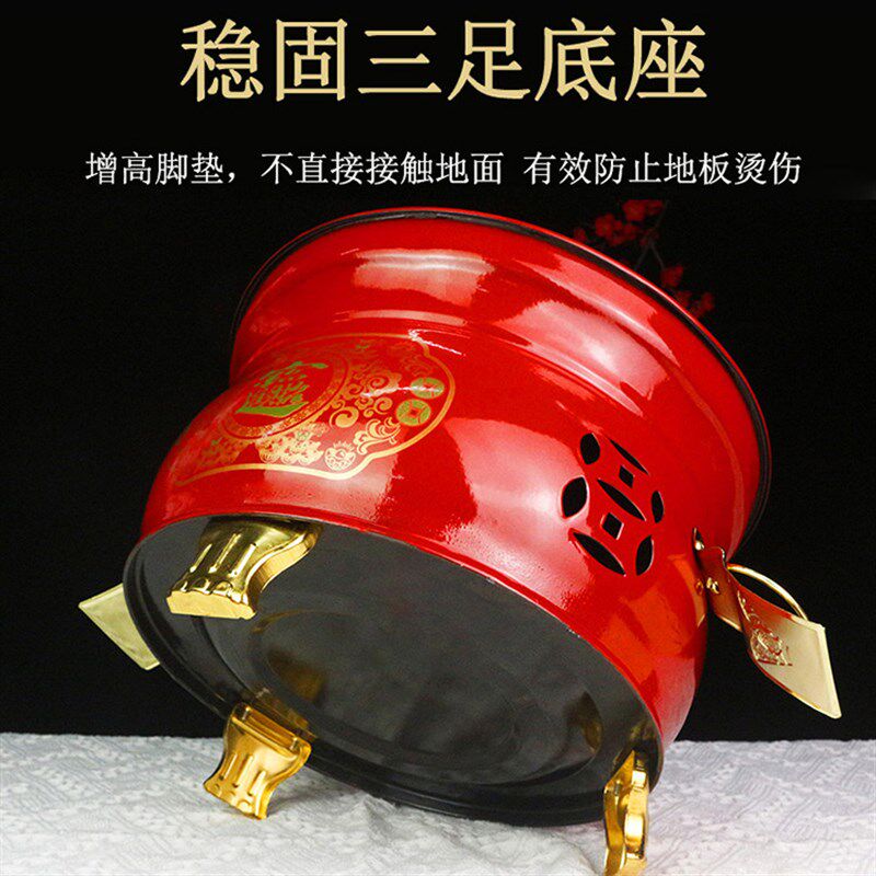 聚宝盆烧纸桶家用室内烧经桶焚烧桶焚化炉搪瓷化宝桶烧纸桶元宝炉