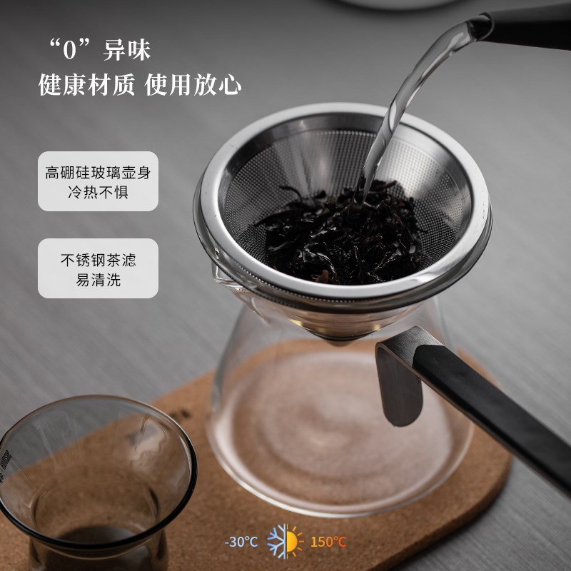 耐热玻璃飘逸杯泡茶壶茶水分离公道杯一人磁吸冲茶器高端小号茶具