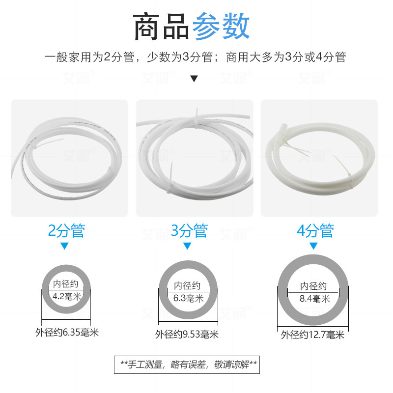 饮水机净水器水管2分3分4分PE管三分RO机3/8家用纯水机快接配件