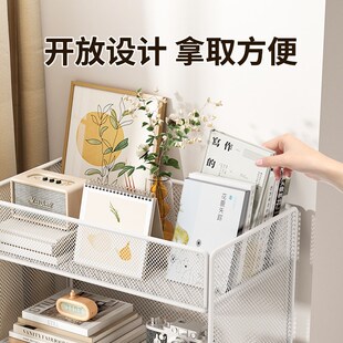 飘窗书架小书柜窗台收纳柜窗边柜铁艺置物架简易儿童杂物柜绘本架