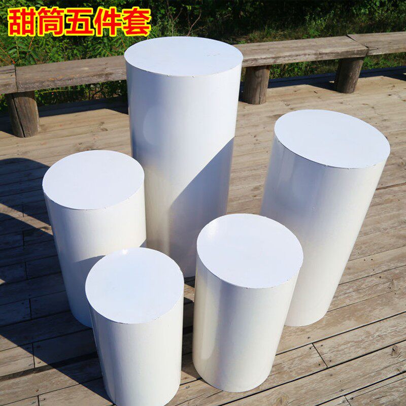 新款铁艺圆柱甜品台婚庆道具森系气球婚礼舞台装饰用品摆件蛋糕架