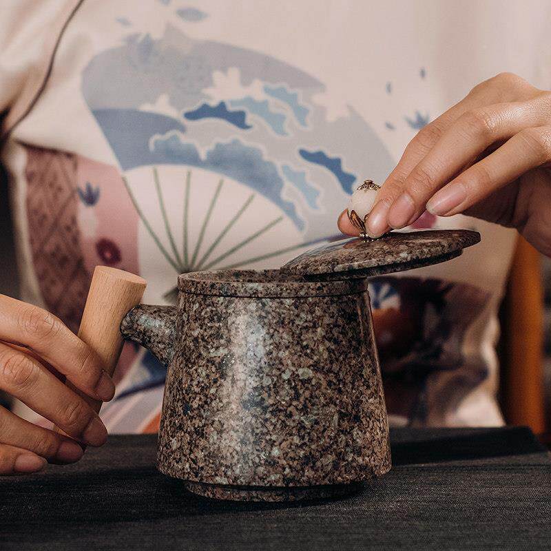 天然麦饭泡石水杯快客壶中具式单杯茶茶分NAG离杯茶杯男士过滤大