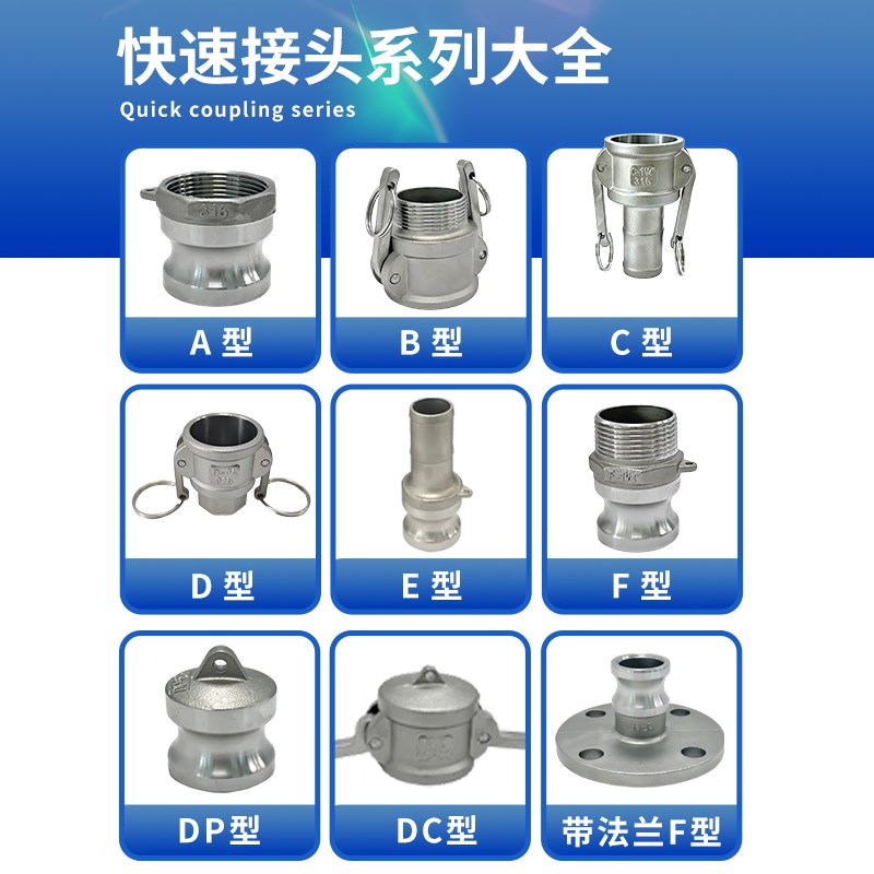 不锈钢法兰阳端快速接头F型带法兰油罐车阳端法兰盘接头2寸3寸图片