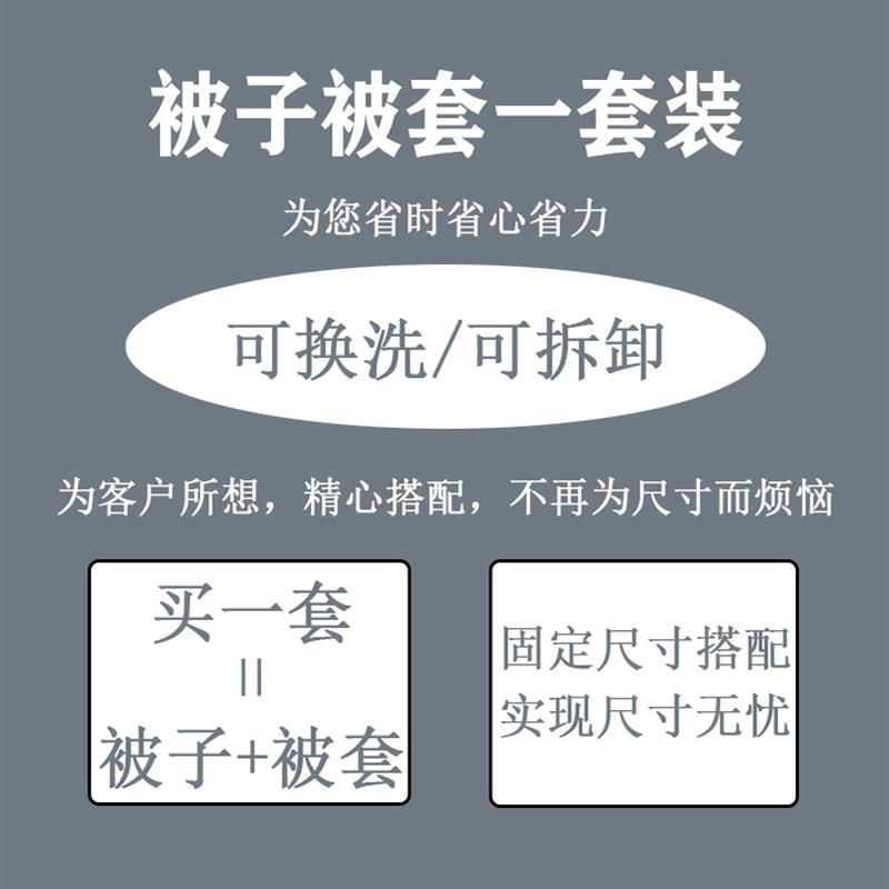 被子带被套一体可拆洗卸春夏被被套被芯套装冬被学生宿舍单人男生