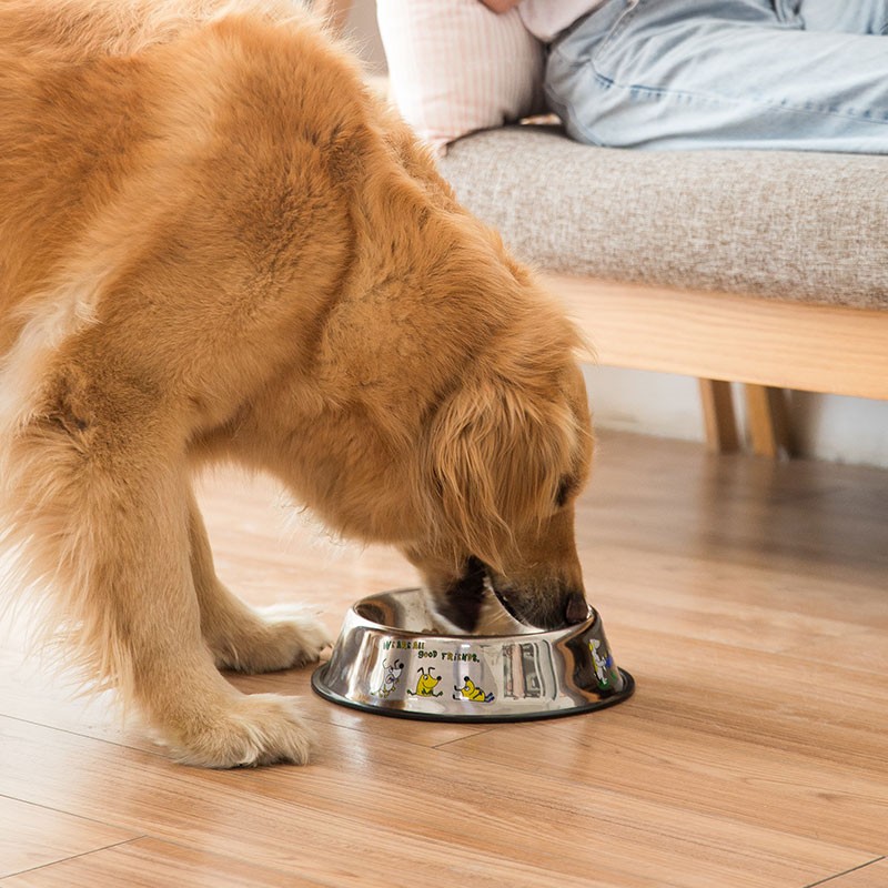 狗碗狗盆大型犬防打翻大号不锈钢狗狗食盆饭盆粮水碗中型宠物用品