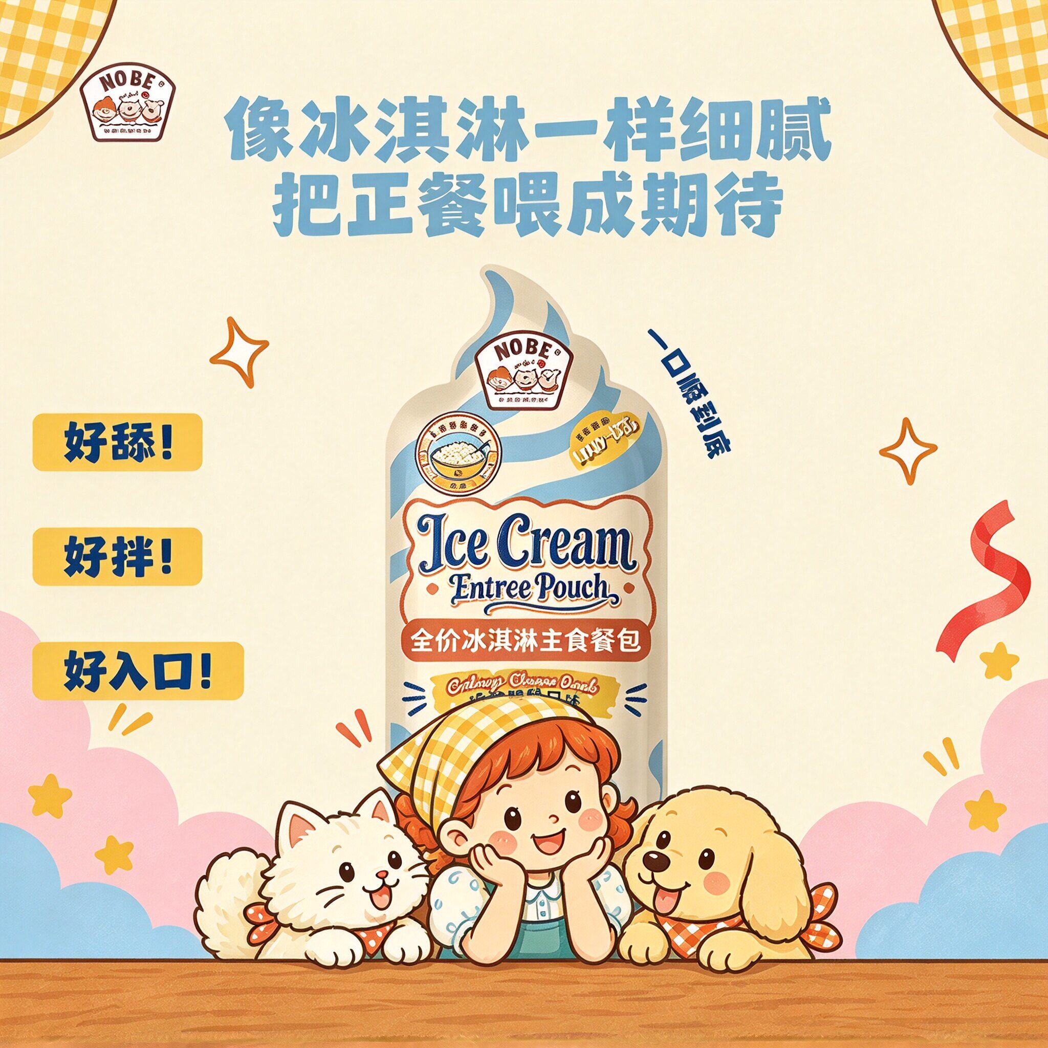 NOBE新品奶酪鸭鸭全价冰淇淋餐包
