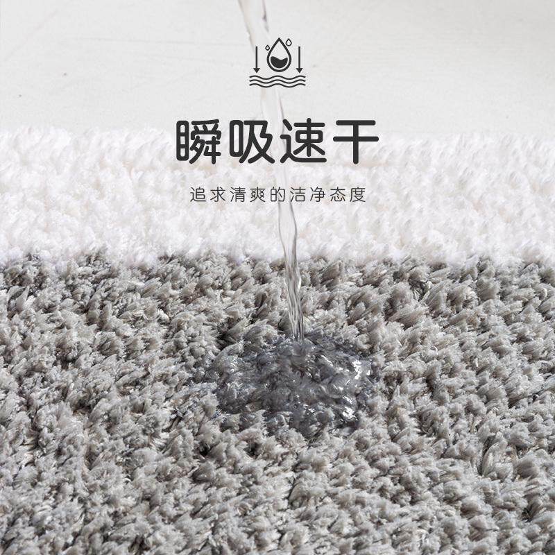 家用卫生间吸水防滑地垫厕所淋浴房门口速干地毯仙人掌脚垫绿色