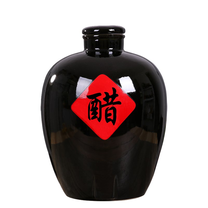 景德镇陶瓷醋坛子10/20/30/50斤装酒瓶储存家用酿醋密封醋缸醋字