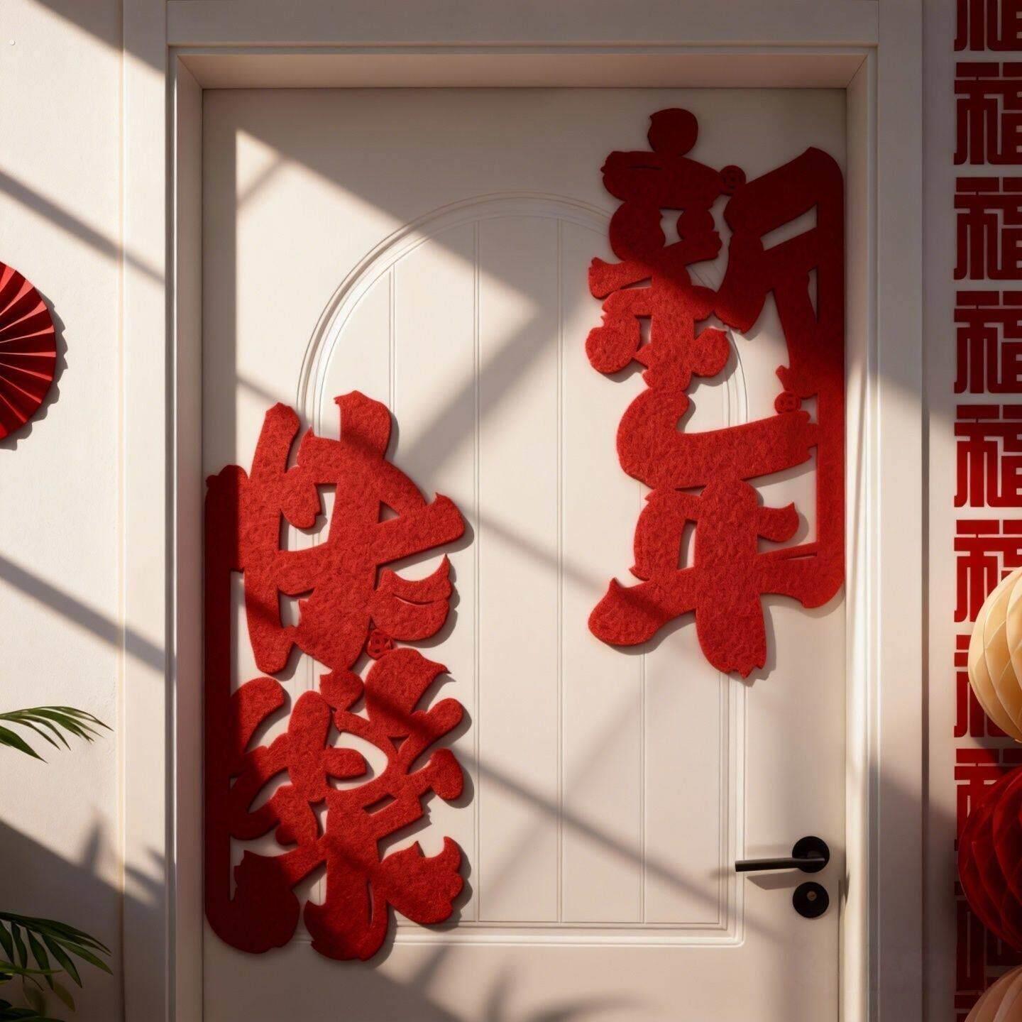 2026马年氛围墙贴新年装饰创意墙面布置贴纸春节元旦过年房门装饰