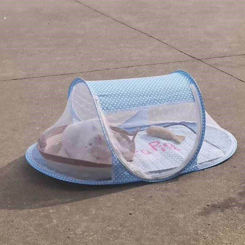 猫咪帐篷晒太阳蚊帐猫咪帐篷窝夏季猫窝可折叠免安装一体式带睡垫