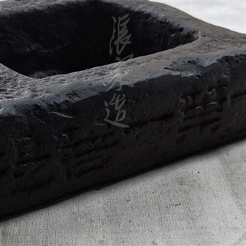 张家造仿古汉砖菖蒲盆文竹红枫富贵竹复古青砖花盆桌面摆件置物篮
