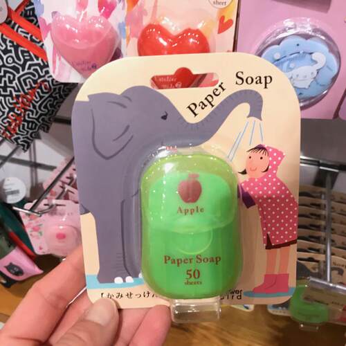paper soap便携一次性香皂纸50片肥皂片杀菌迷你便携式洗手旅行