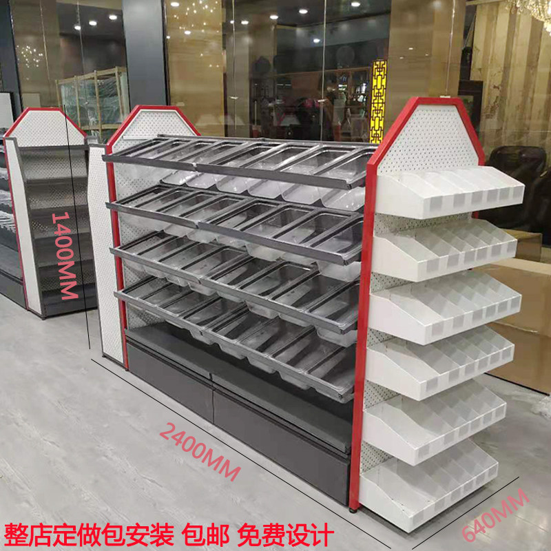 超市便利店美宜佳货架中岛双面单面靠墙置物多层小小型展示架自动
