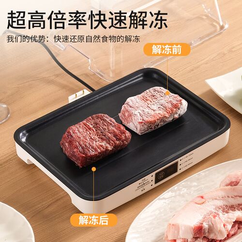 解冻神器家用快速解冻肉牛排解冻导热板恒温化冻盘保鲜解冻机器