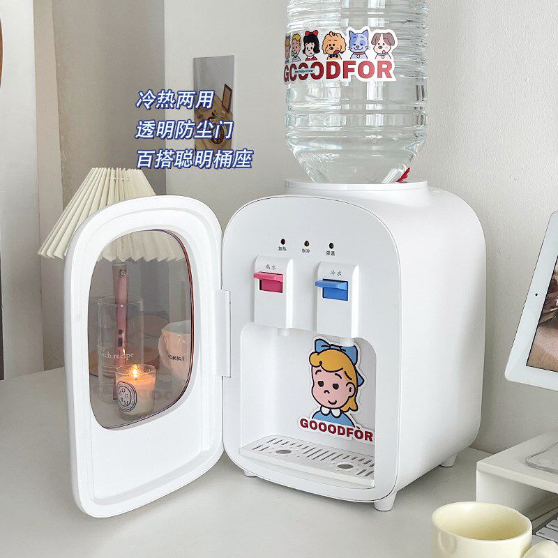 喝水自由!矿泉水迷你饮水机台式桶家用小型加即热式可爱学生宿舍