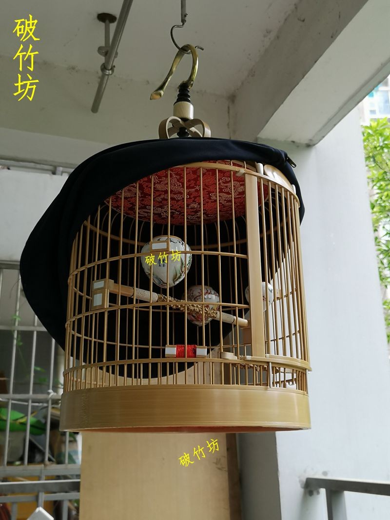 四川成都画眉鸟笼手工笼子  破竹坊川笼竹鸟笼老料画眉笼全配包邮