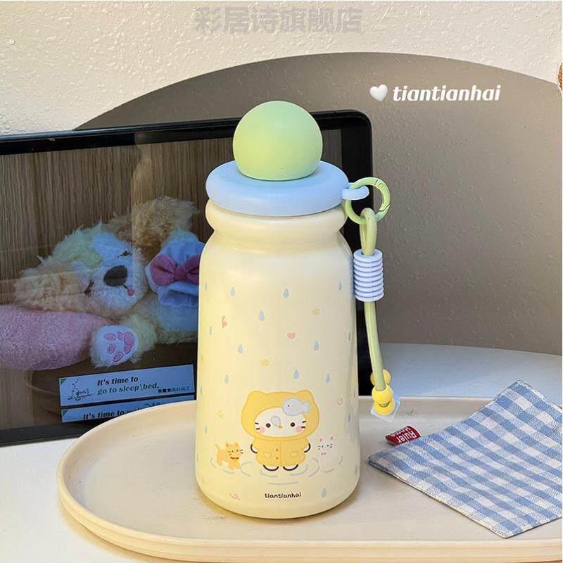 茶具女生高颜值吸管杯新款高颜值创意带茶隔保温杯大容量简约随手