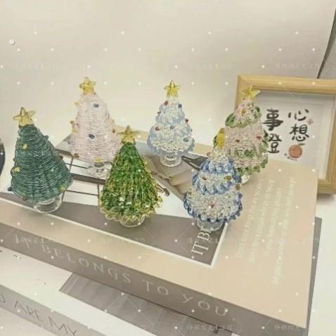 淄博琉璃耶诞树摆件纯手工烧玻璃家居桌面装饰品创意耶诞节小礼物