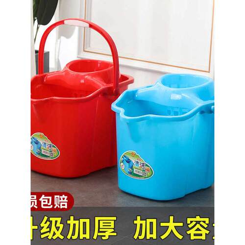 加厚地拖桶家用储水塑料拖把桶旋转挤水拖地桶老式墩布桶拧水单桶
