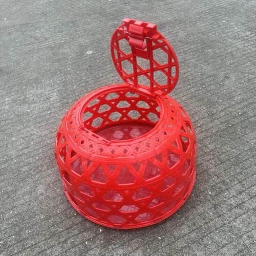 红色鸡笼塑料(小汽车便利鸡笼)结婚红鸡笼手提鸡笼子