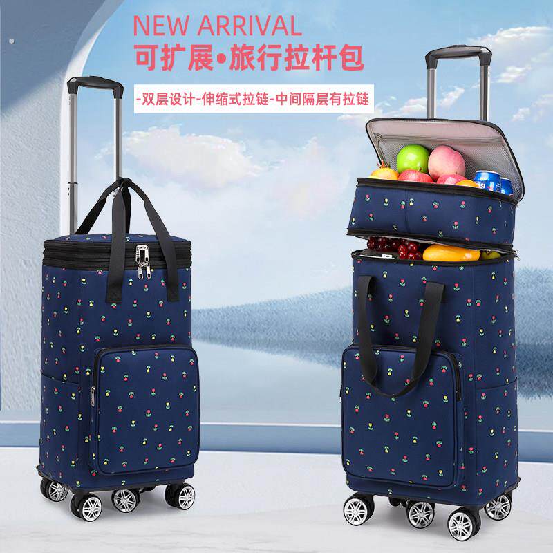 手拉车折叠便携买菜车小拉车家用小推车万向轮购物车小拖车手推车