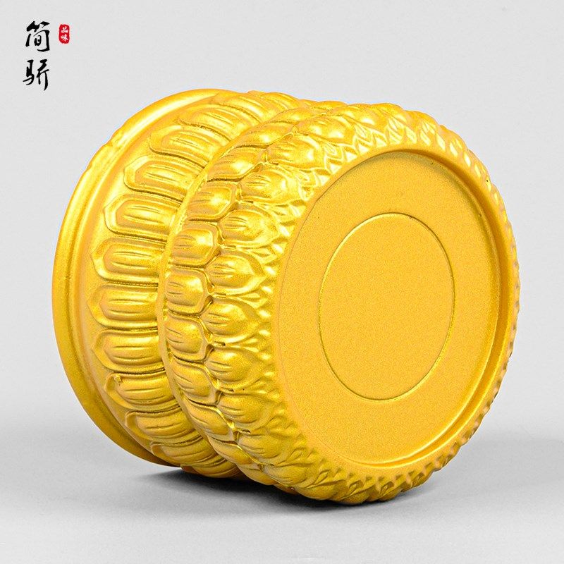 观音菩萨佛像摆件托架 石头花盆底座 实木质奇石花瓶莲花座可挖槽