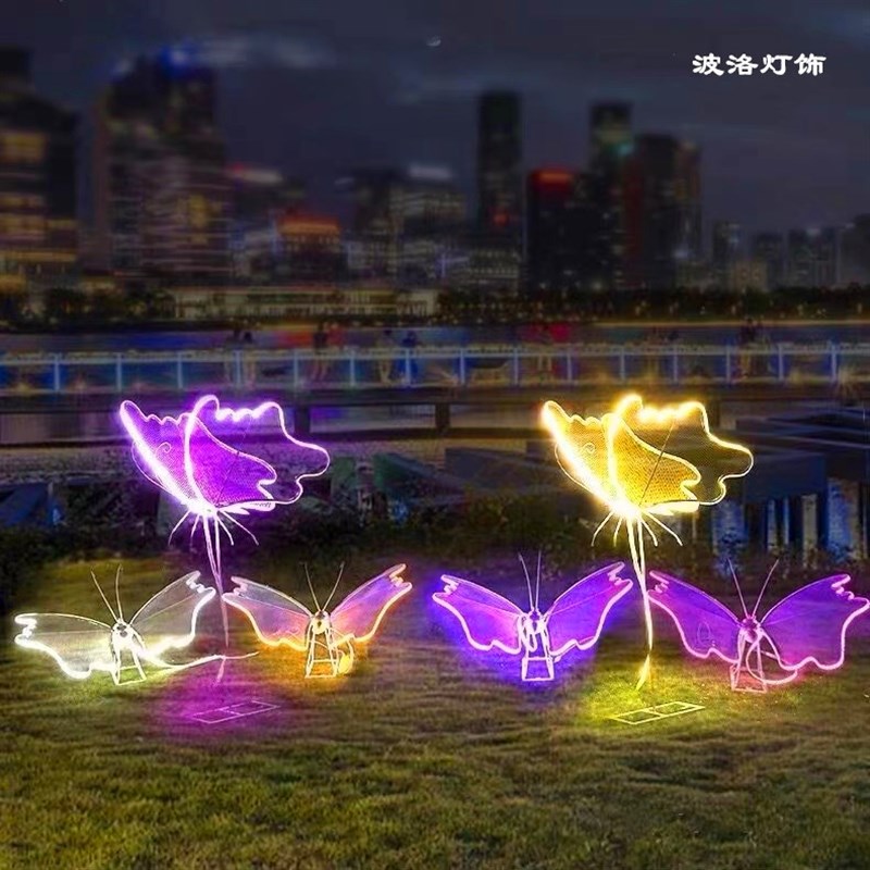 LED动物造型草坪灯铁艺蝴蝶景观灯户外防水适用公园节日装饰