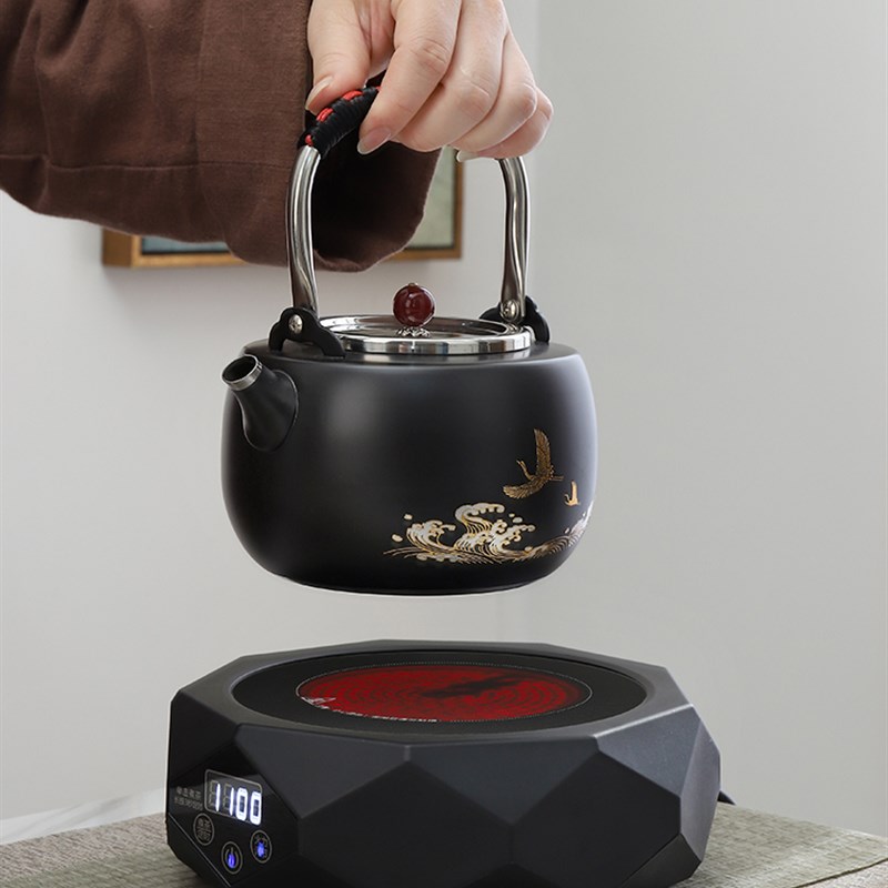 智能迷你电陶炉煮茶器家用小型功夫电茶炉烧水玻璃壶静音光波磁炉