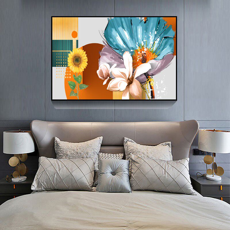 卧室背景墙装饰画主卧床头挂画温馨房间挂画单幅横版酒店宾馆壁画