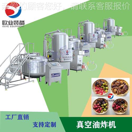 南瓜OY-100片枣低温真空油炸机设 香酥售脆真空油炸备 终生后