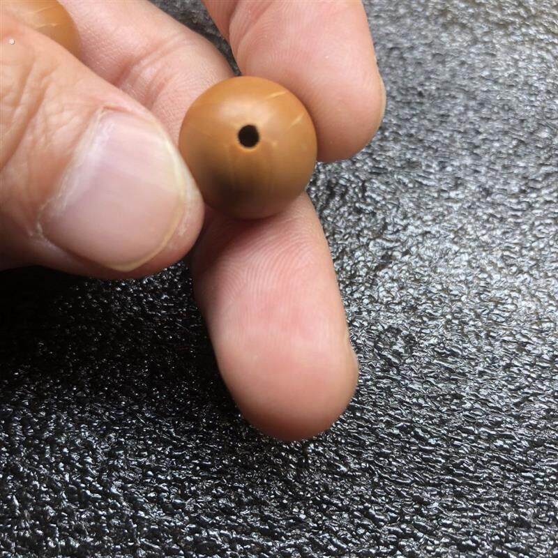 百年老树橄榄核圆珠正圆颜色红密度好同轴无补无漏光珠散珠单籽