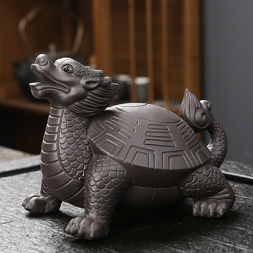 龙龟摆件客厅玄关卧室桌面陶瓷工艺家居装饰品电视柜摆设乔迁礼物