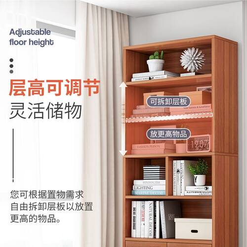 飘窗柜阳台收纳神器收纳柜柜子书架落地式书柜一体卧室窗边置物架